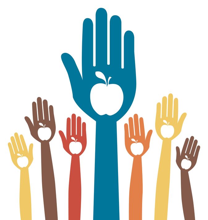 Hands on design. Рука здорово. raised hands apple. apple hand.